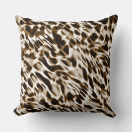Almofada Orifícios castanhos em movimento, escuros e esbran