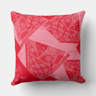 Almofada Origami Chintz (L) Morango Vermelho