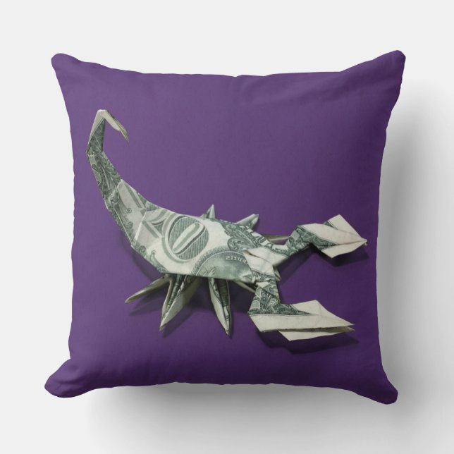 Almofada Origami de Dinheiro Escorpião (Frente)