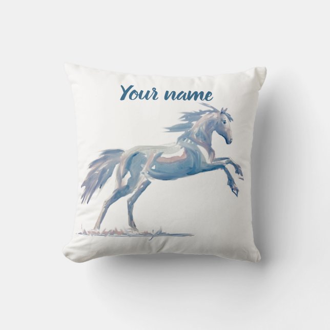 Almofada Original Aquarela azul e rosa (Frente)