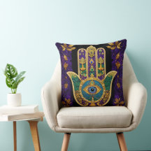 Ornamentado Dourado Terceiro Olho Hamsa