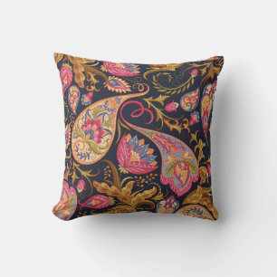 Almofada Ornamentado Paisley: Padrão Elegante Invisível.