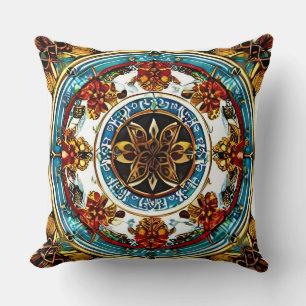 Almofada Ornamento Circular Intrincado
