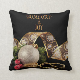Almofada Ornamento de Conforto e Alegria com Faixa de Opçõe