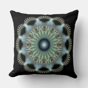 Almofada Ornamento fractal de estrela brilhante