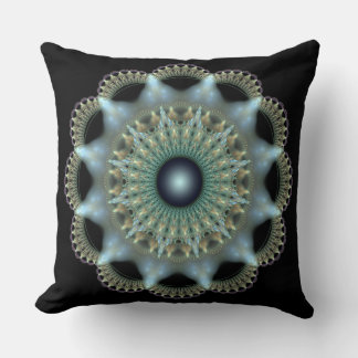Almofada Ornamento fractal de estrela brilhante