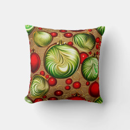 Almofada Ornamentos Vermelhos e Vermelhos