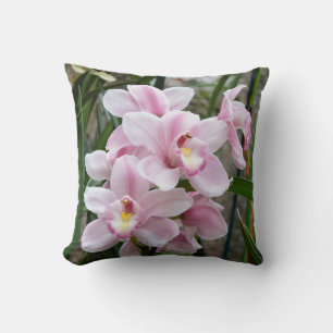 Almofada Orquídeas Pastel cor-de-rosa