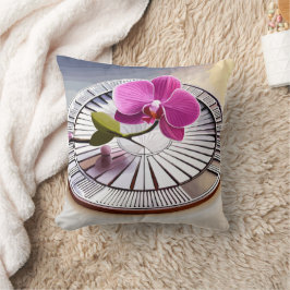 Almofada Orquídeas Rosa Expectativas em Prata