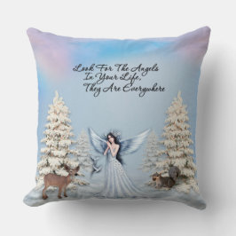 Almofada Os anjos do inverno estão em toda parte