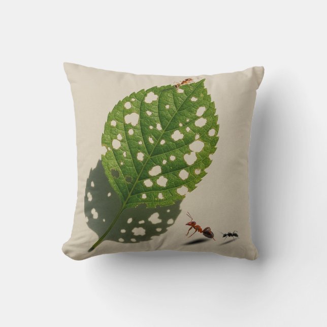 Almofada Os arquitetos minúsculos da natureza formam sua Ca (Frente)