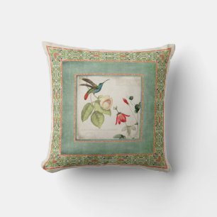 Almofada Os colibris n do vintage do Chinoiserie florescem