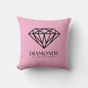 Almofada Os Diamantes São Feitos Sob Pressão, Inspiração Co