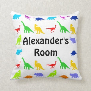 Almofada Os dinossauros coloridos personalizaram