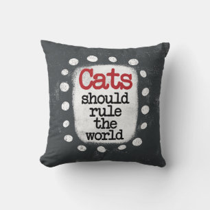 Almofada Os Gatos Deveriam Governar O Travesseiro decorativ