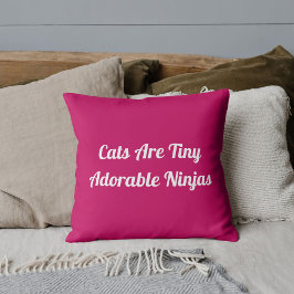Almofada Os Gatos São Adoráveis Ninjas Personalizadas Citaç