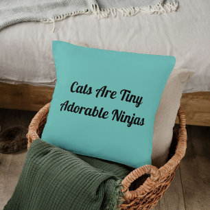 Almofada Os Gatos São Adoráveis Ninjas Personalizadas De Te