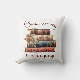 Almofada Os Livros São Minha Linguagem do Amor