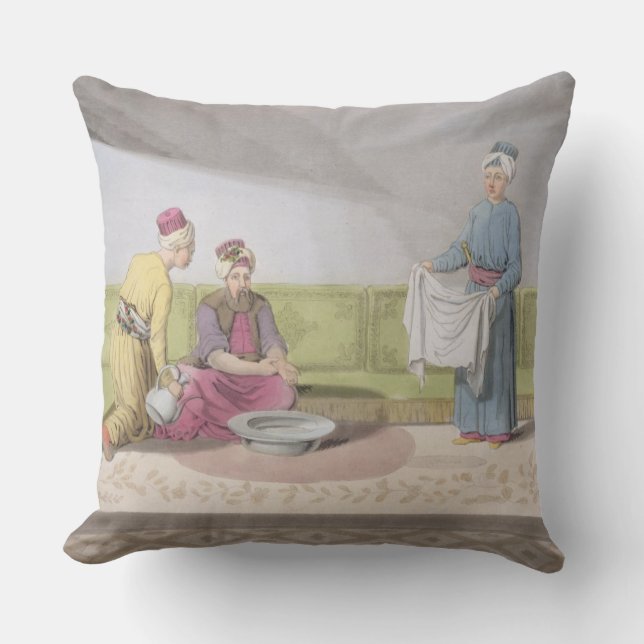 Almofada Os muçulmanos que executam suas abluções, chapeiam (Frente)