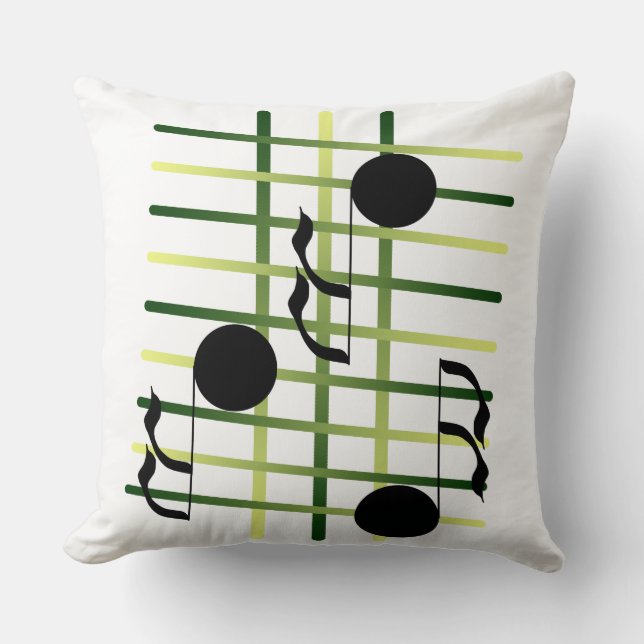 Almofada Os músicos da música das notas musicais dirigem a (Frente)