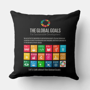 Almofada Os Objetivos Globais do Travesseiro decorativo SDG