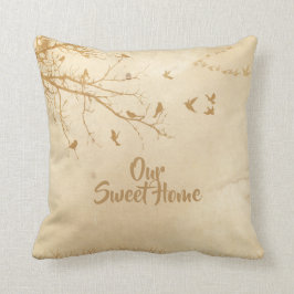 Almofada Os pássaros dirigem a árvore