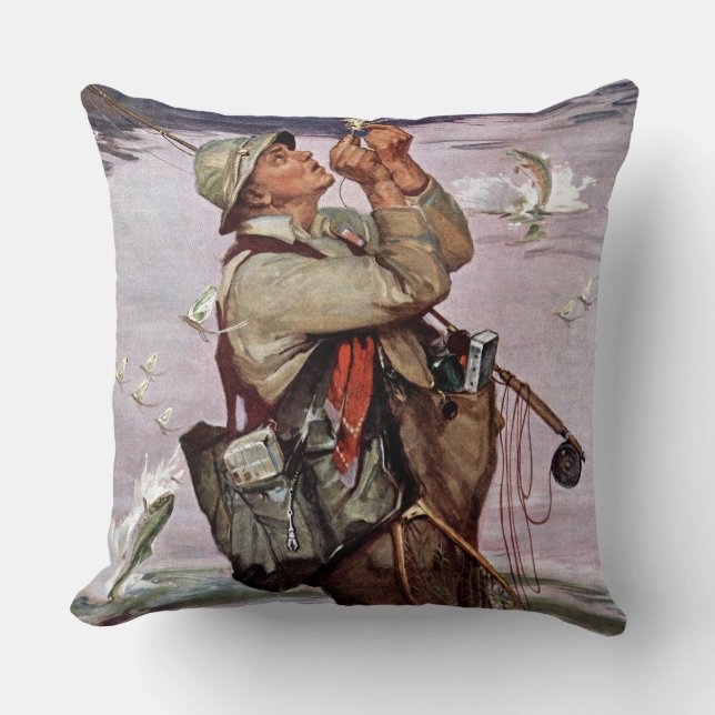 Almofada Os peixes estão saltando (Frente)