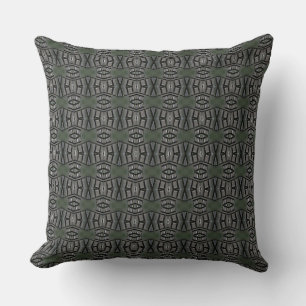Almofada Os rostos na Cinza e no Travesseiro decorativo ver
