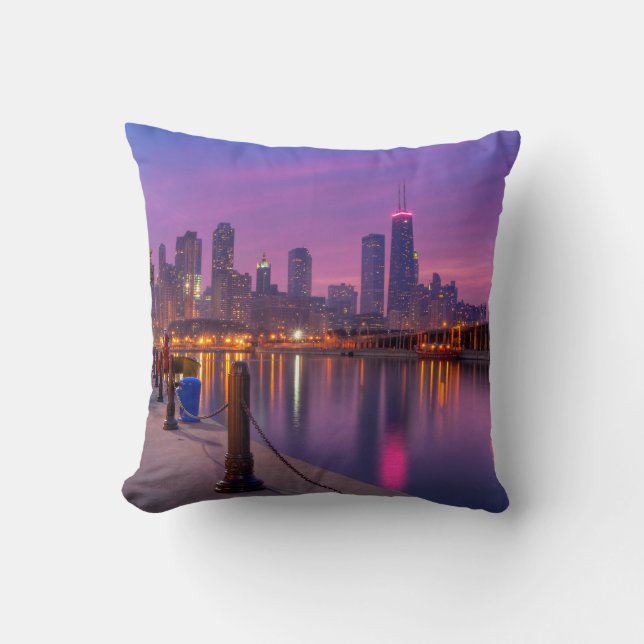 Almofada Os sonhos da cidade - skyline de Chicago no (Frente)