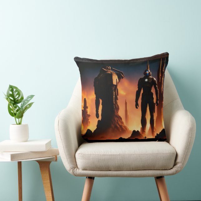 Almofada Os Titãs da Arkeros AI Concept Art de Xzendor7 (Cadeira)