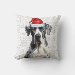 Almofada Ótimo Cachorro Engraçado Aquarela Natal