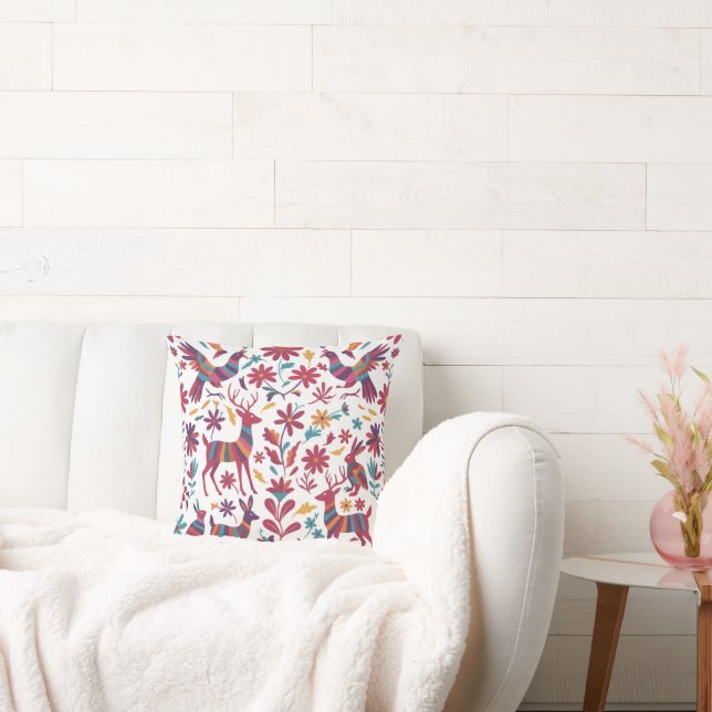 Almofada Otomi Mexican Decorative Throw Pillow  (Sofá)