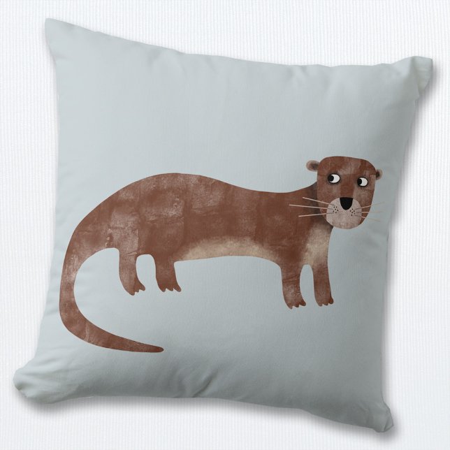 Almofada Otter (Fun otter throw pillow)
