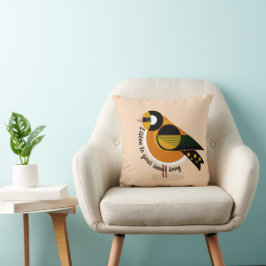 Almofada Ouça Seu Travesseiro decorativo De Pássaro De Músi