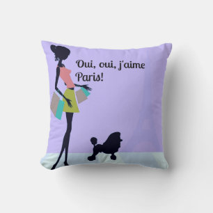 Almofada "Oui, oui, j'aime Paris "