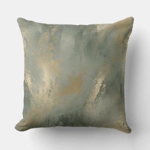 Almofada Ouro Abstrato Verde Salvia
