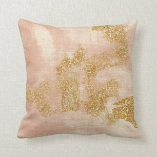 Almofada Ouro afligido Textured cor-de-rosa do *~* brilho