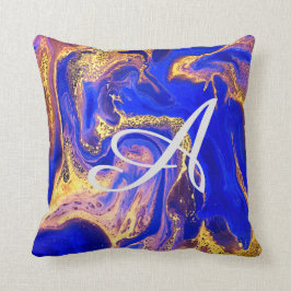 Almofada ouro, azul real,mármore,natural,espiral,pedra,mode