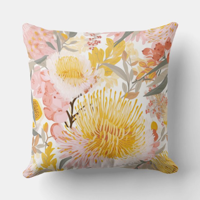 Almofada Ouro Banksia Floral (Verso)