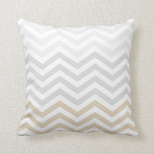 Almofada Ouro Chevron das cinzas de prata