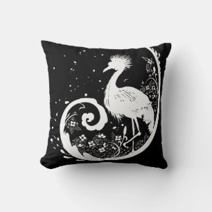 Almofada Ouro Crane Silhouette