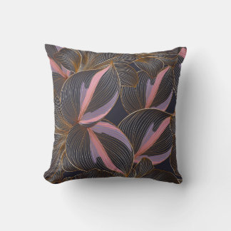 Almofada Ouro de luxo com fundo floral sem costura com trop