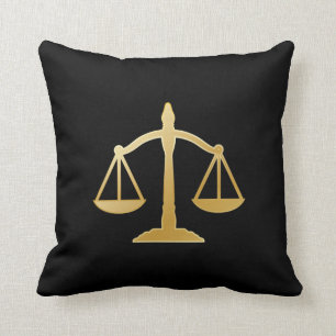 Almofada Ouro do Tema da Lei de Justiça
