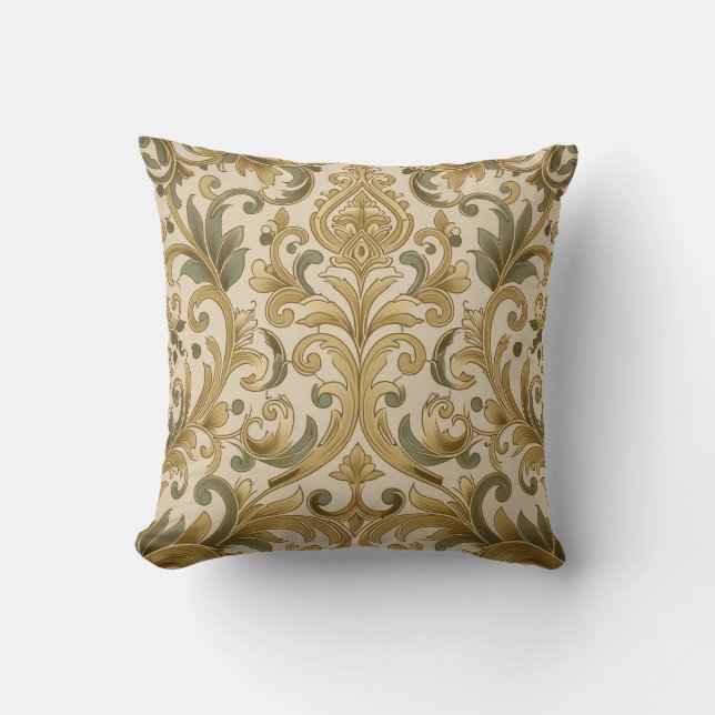 Almofada Ouro Elegance Damask (Frente)
