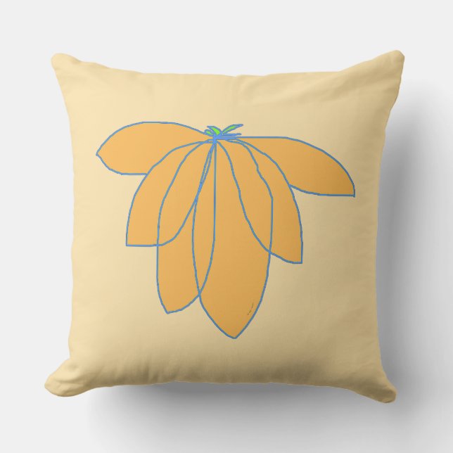 Almofada Ouro Floral Em Beige (Frente)