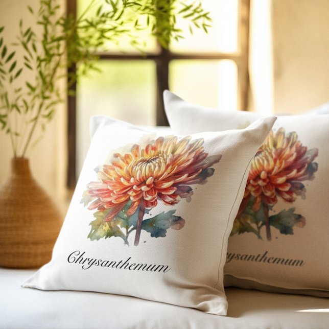 Almofada Ouro Harvest Chrysanthemum, personalizado (Criador carregado)