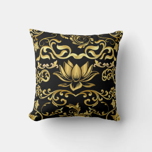 Almofada Ouro Lotus & floral Pattern 2508