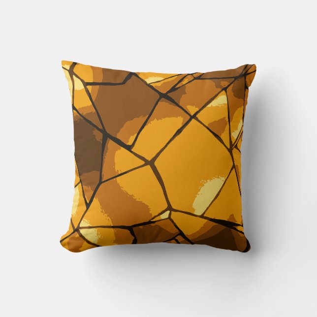 Almofada Ouro Mosaico - Arte de Vidro (Frente)