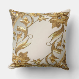 Almofada Ouro Onda Deixa Travesseiro decorativo Floral