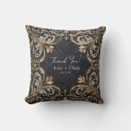 Almofada Ouro Opulento Prata Barroco Preto Luxo Casamento